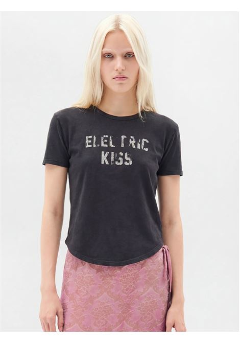 t-shirt floor micro donna nera ANN DEMEULEMEESTER | B0013923 FA740098